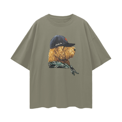Streetwear Fitted Dog Graphic Oversized T Shirt