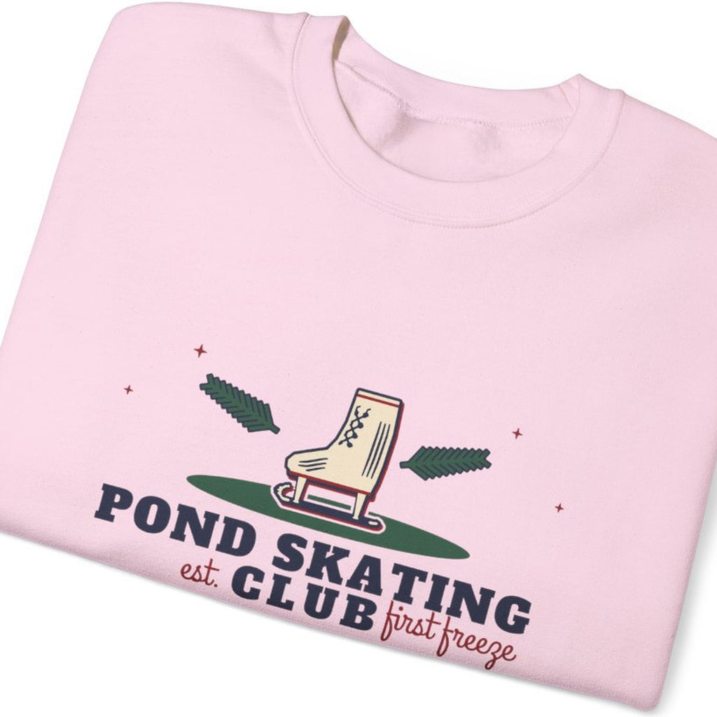 Pond Skating Club Vintage Ice Skate Crewneck Sweatshirt