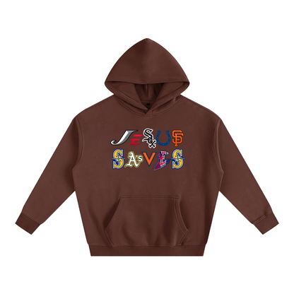 Vintage/Y2K Religious Jesus Saves Logos Oversized Hoodie