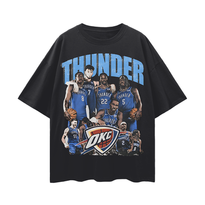 Oklahoma Thunder 90s Y2K Vintage Like Graphic Oversized T Shirt