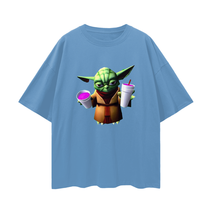 Funny Yoda Star Wars Double Cup Y2K Vintage Like Graphic Oversized T Shirt