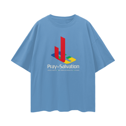 Religious Pray For Salvation Jesus Christ Graphic Oversized T Shirt