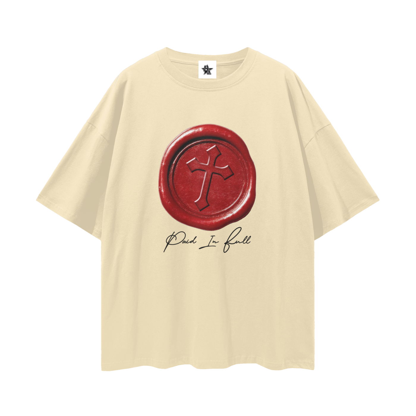 Vintage/Y2K Religious Paid In Full Cross Oversized T Shirt