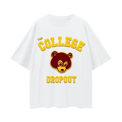 Vintage Like College Dropout Kanye Graphic Oversized T Shirt