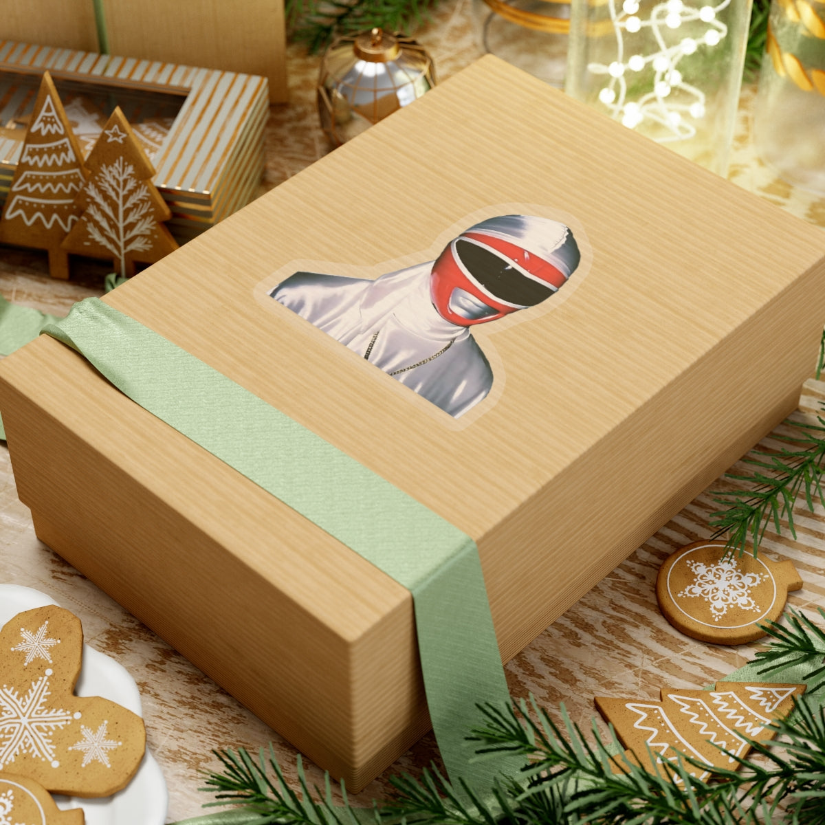 Red Power Ranger Durag Funny Sticker