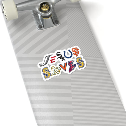 Religious Jesus Saves Sport Logos Sticker