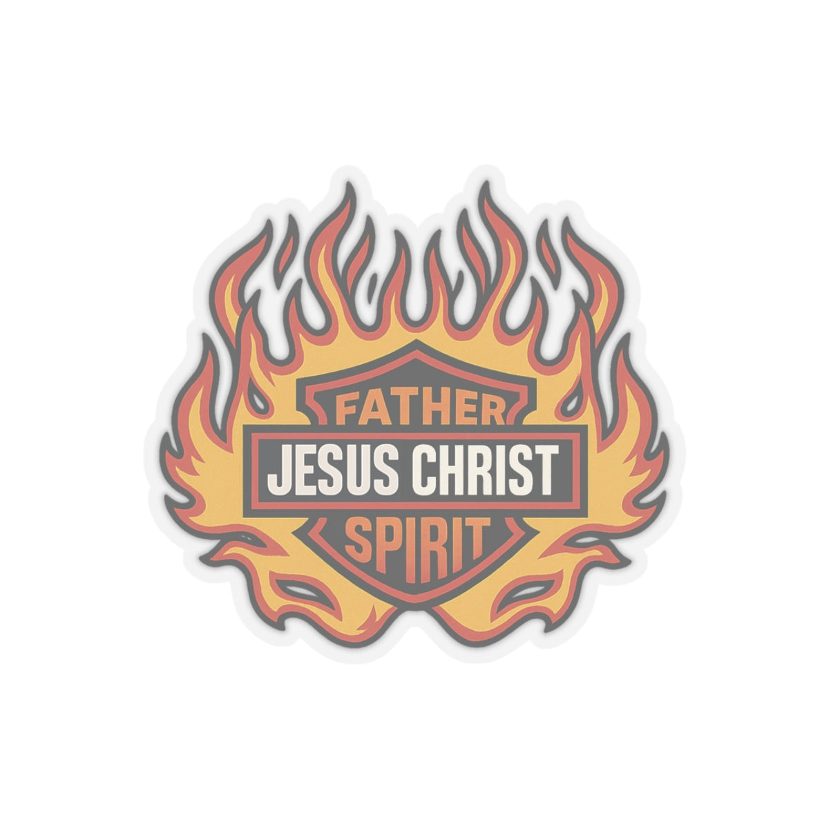 Religious Jesus Christ Harley Davidson Sticker
