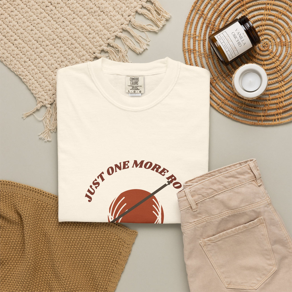 Crochet Shirt, Just One More Row I Promise Tee, Crochet Lover Gift, Yarn T-Shirt for Women, Crafter Christmas Gift
