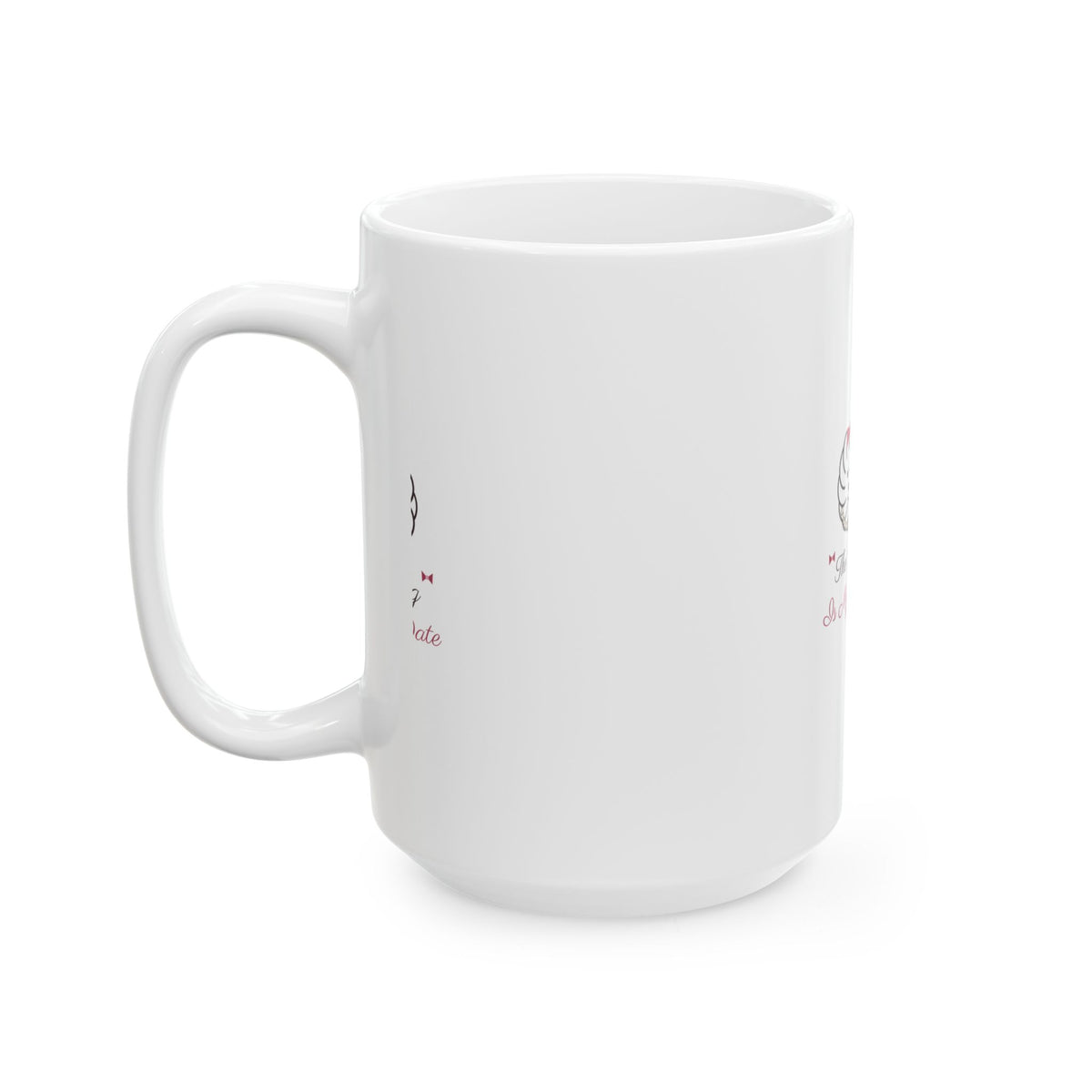 The Dog Is My Date Coquette Bow Dog Mom Mug Gift for Her