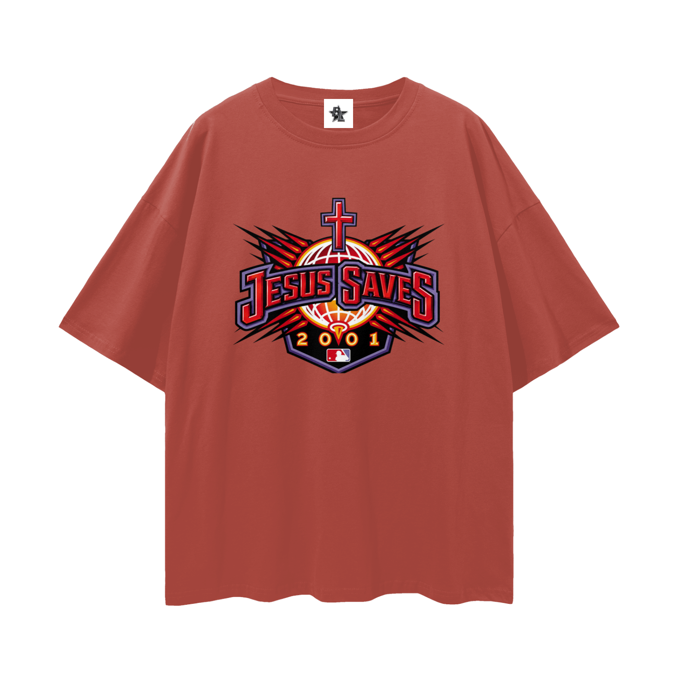 Vintage/Y2K Religious Jesus Saves Oversized T Shirt
