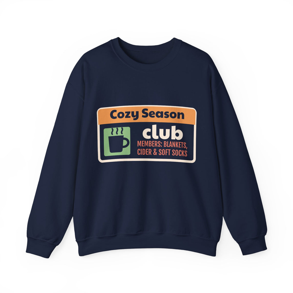 Cozy Season Club Sweatshirt, Fall Crewneck for Women, Pumpkin Season Sweatshirt, Autumn Gift for Her, Thanksgiving, Unisex S-3XL