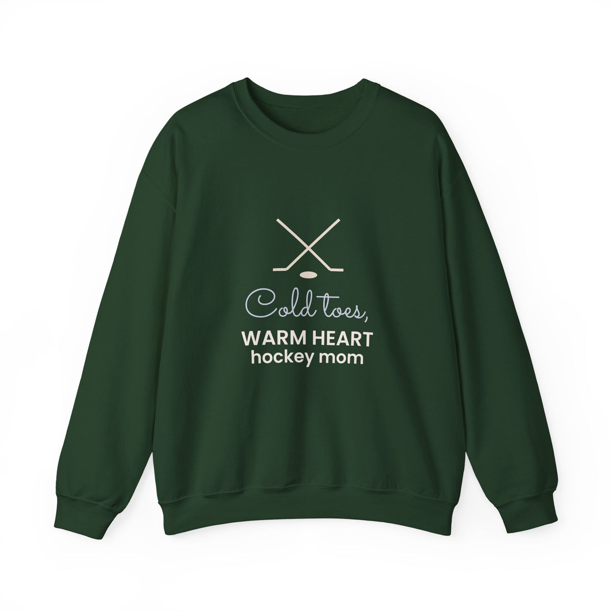 Hockey Mom Sweatshirt, Cold Toes Warm Heart Crewneck, Hockey Mom Gift, Ice Rink Sweatshirt for Women, Sports Mom Gift