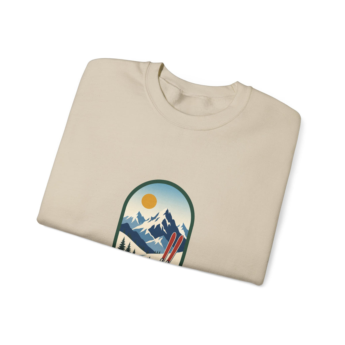 Skipping the Slopes Retro Ski Lodge Sweatshirt, Apres Ski Winter Crewneck