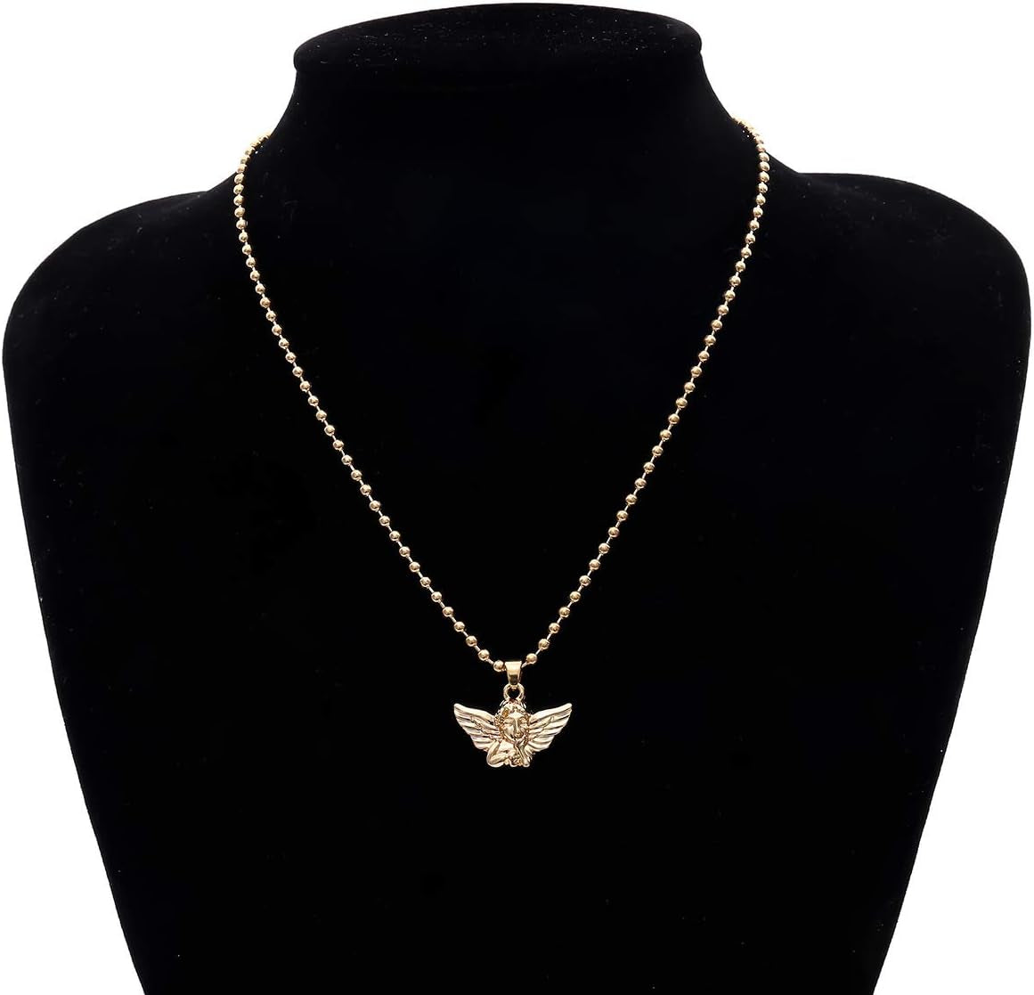 Angel Necklace Cherub Necklace for Women,Angel Wings Pendant Necklace,Cupid Guardian Y2K Aesthetic Necklace