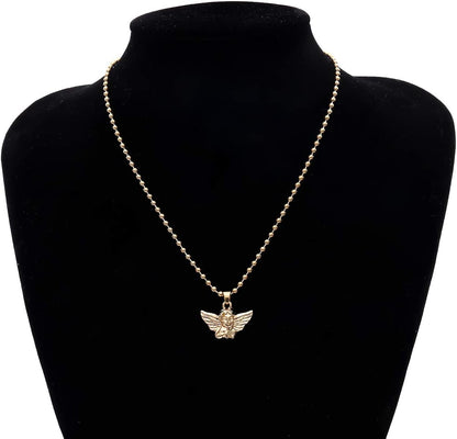 Angel Necklace Cherub Necklace for Women,Angel Wings Pendant Necklace,Cupid Guardian Y2K Aesthetic Necklace