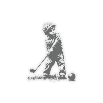 Kid Soldier Golfing Sticker