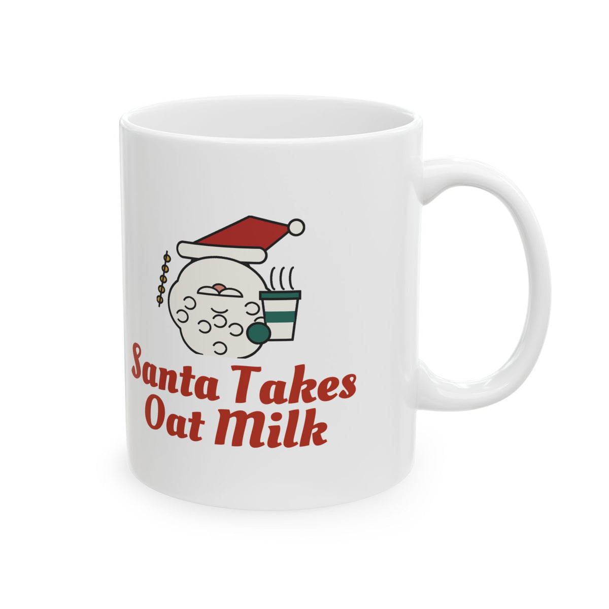Santa Takes Oat Milk mug, 11oz right view