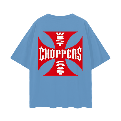 Vintage Like Red West Coast Choppers Oversized T Shirt