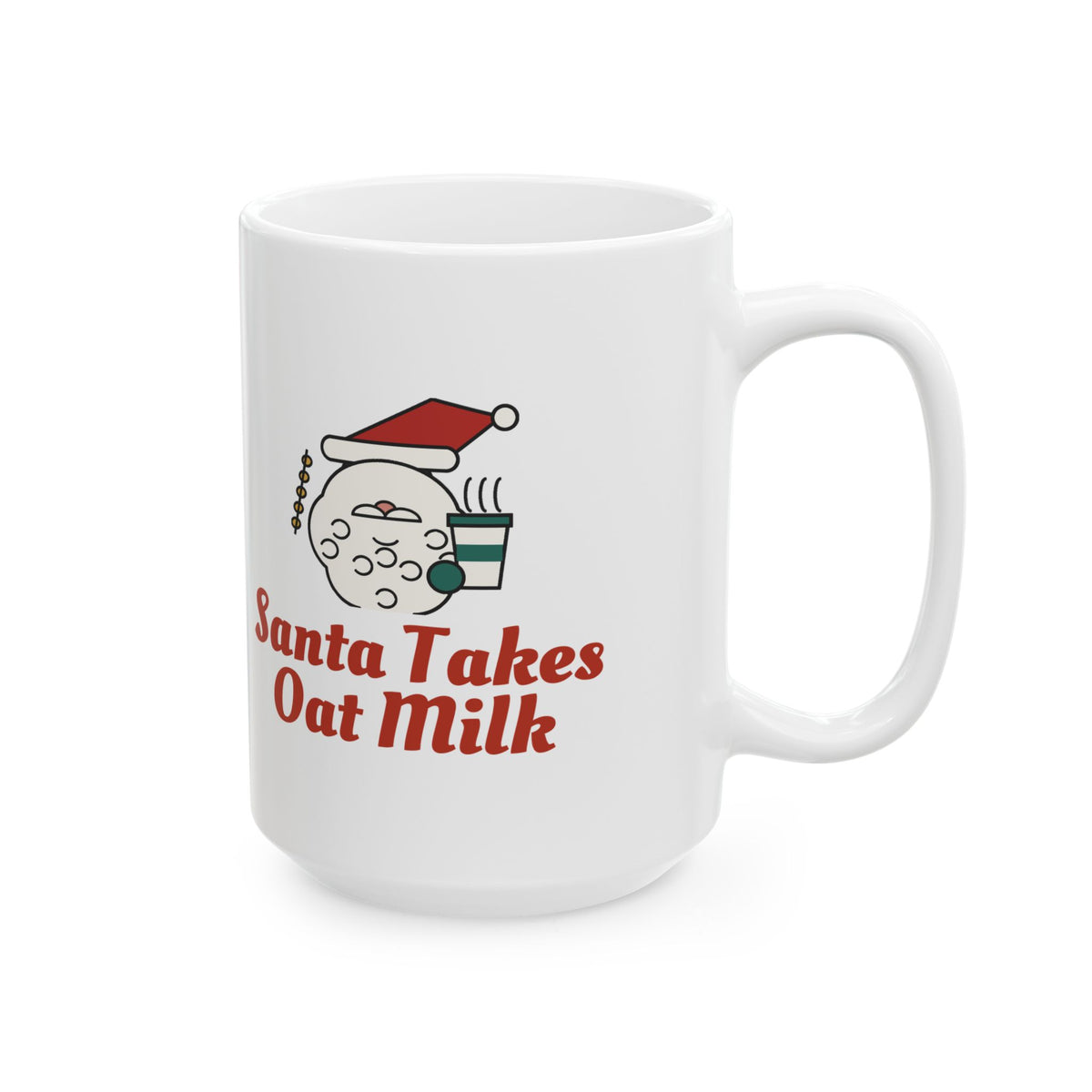 Santa Takes Oat Milk mug, 15oz right view