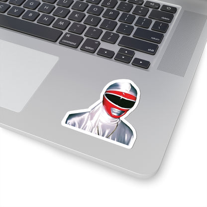 Red Power Ranger Durag Funny Sticker