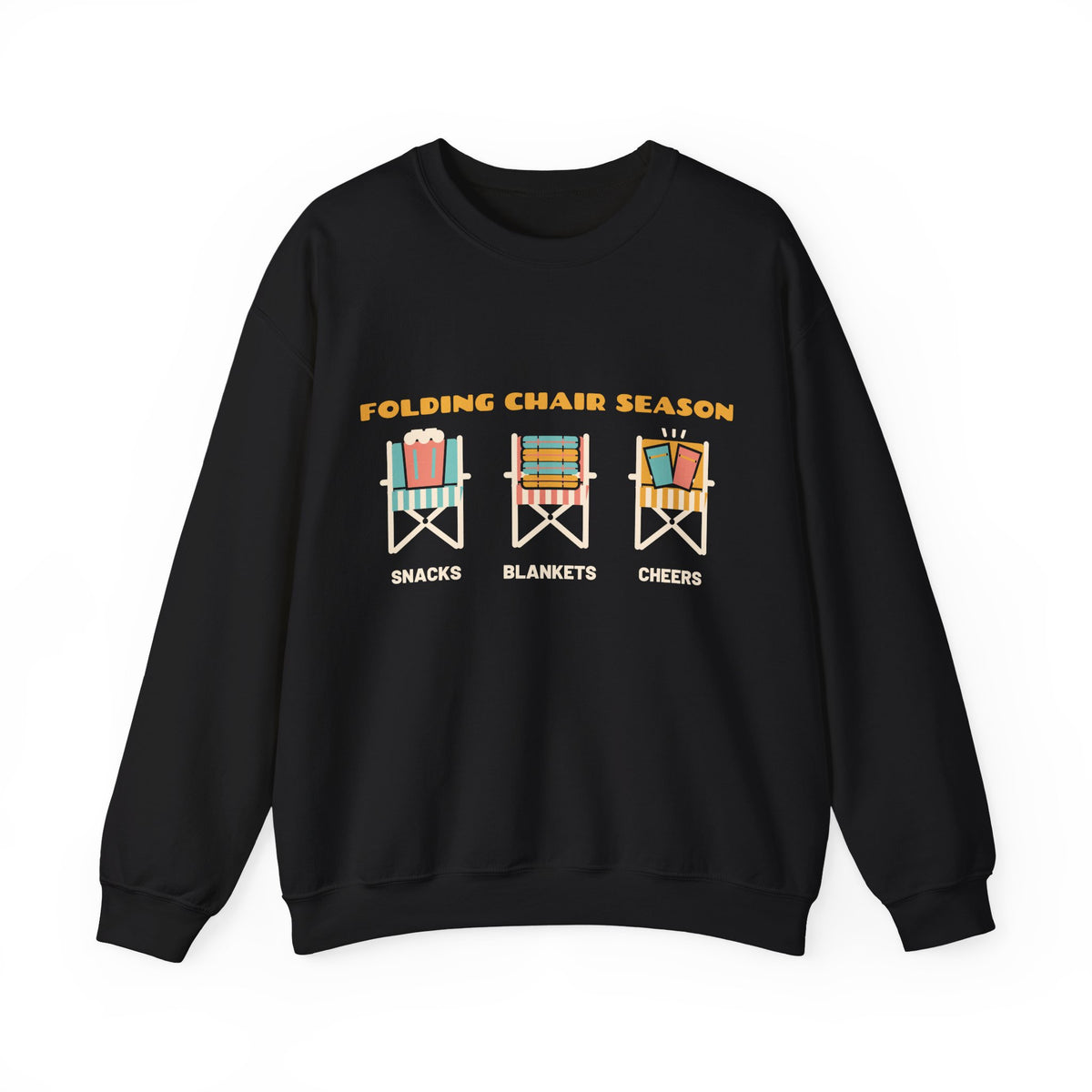 Sports Mom Sweatshirt, Folding Chair Season Varsity Crewneck, Soccer Mom Baseball Mom Sweatshirt, Gift for Mom