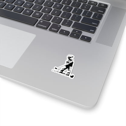 Kid Soldier Golfing Sticker