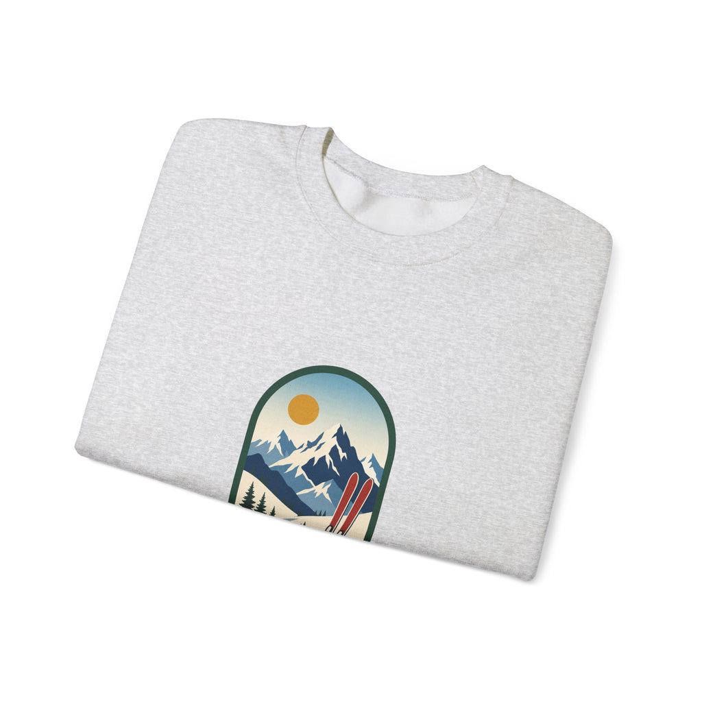 Skipping the Slopes Retro Ski Lodge Sweatshirt, Apres Ski Winter Crewneck