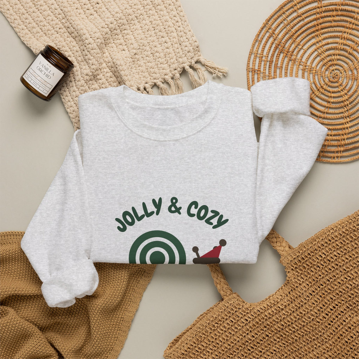 Funny Christmas Sweatshirt for Women, Jolly Cozy and Slightly Behind Crewneck, Holiday Mom Sweatshirt, Cozy Christmas Gift