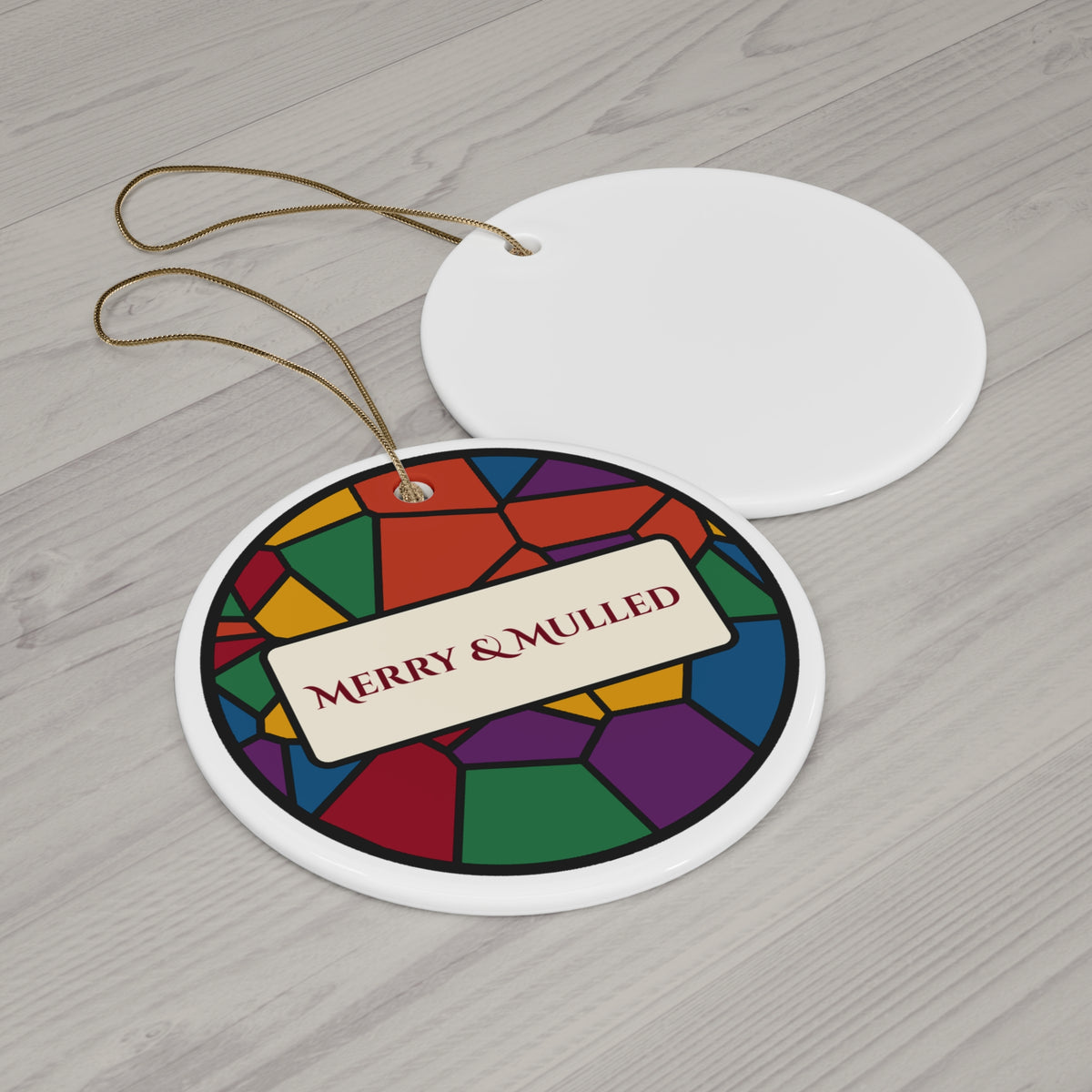 Merry and Mulled Stained Glass Christmas Ornament