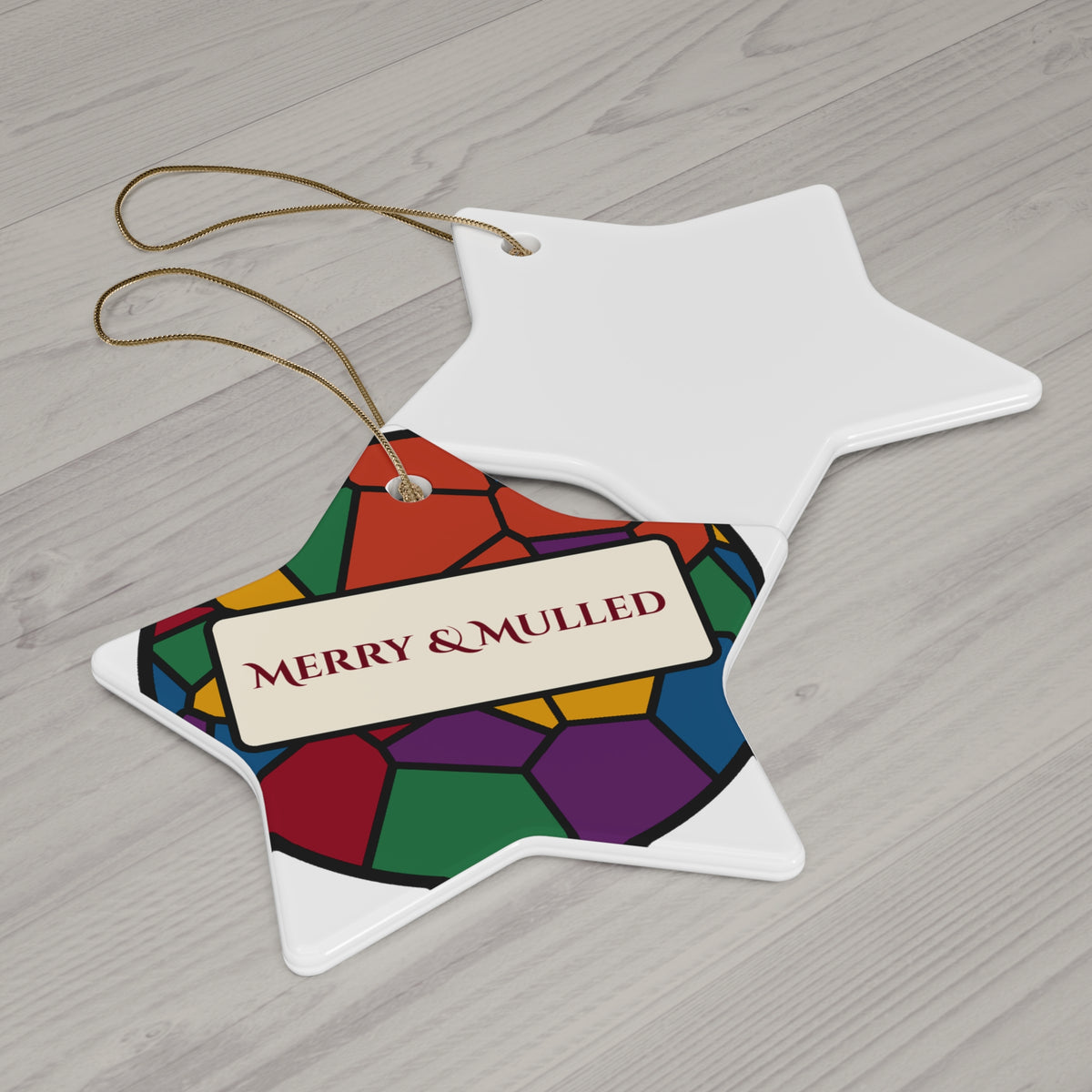 Merry and Mulled Stained Glass Christmas Ornament