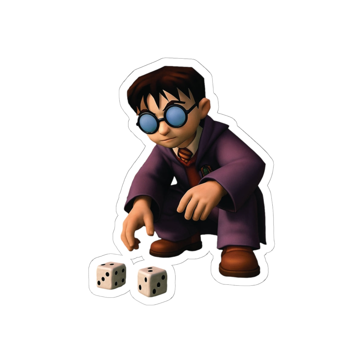 Harry Potter Rolling Dice Funny Sticker