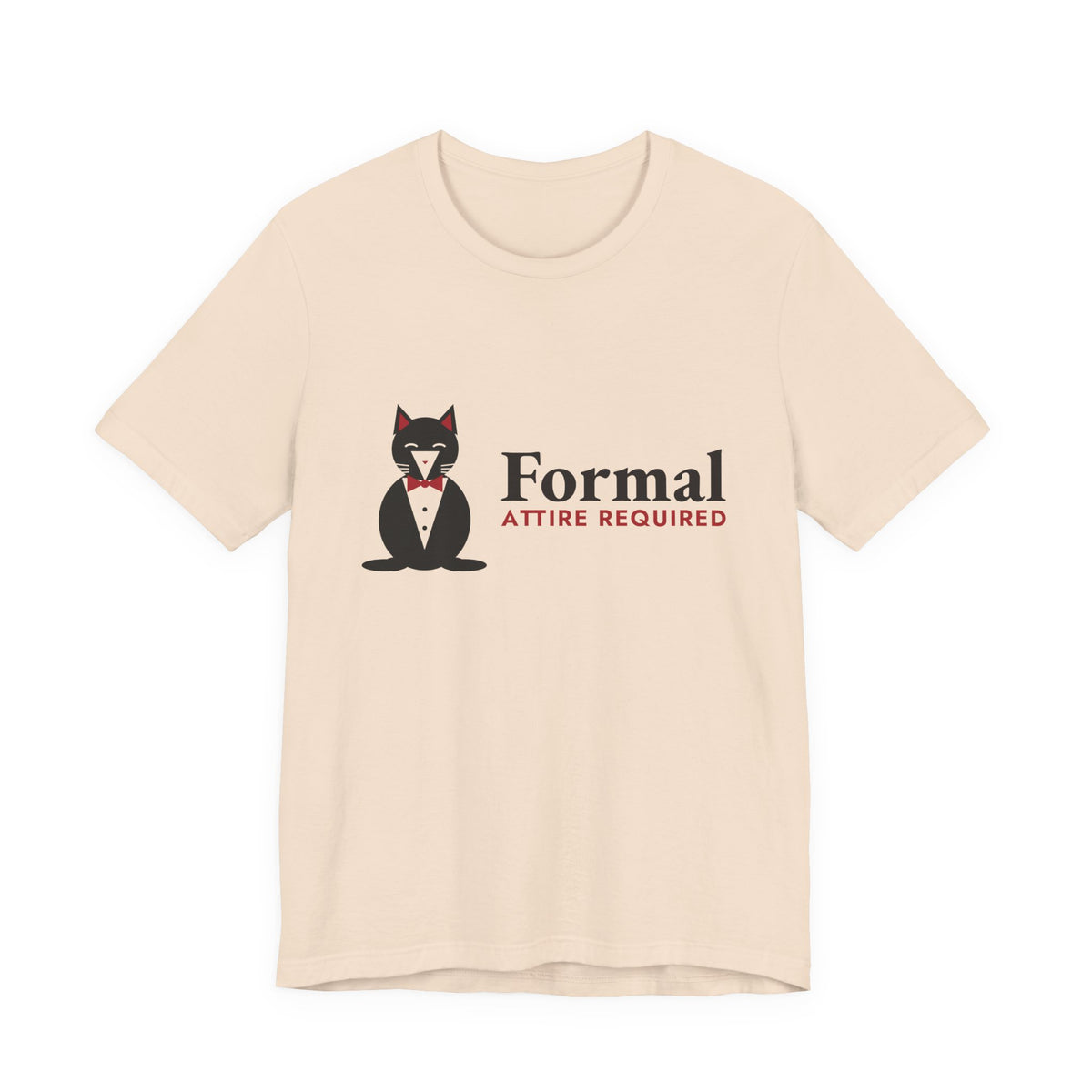 Tuxedo Cat Shirt, Formal Attire Required Tee, Black and White Cat Shirt, Cat Lover Gift for Her, Funny Cat Mom T-Shirt