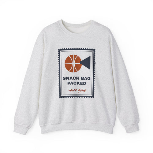 Basketball Mom Sweatshirt, Snack Bag Packed Voice Gone Crewneck, Sports Mom Gift, Funny Hoops Mom Sweatshirt Women
