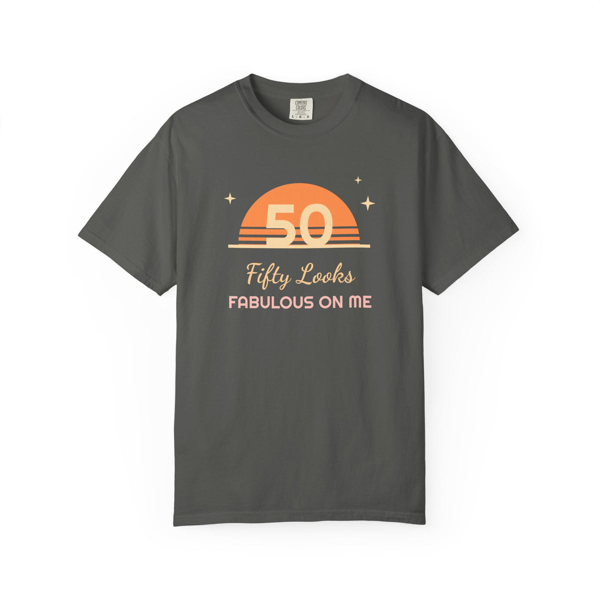 50th Birthday Shirt for Women, Fifty Looks Fabulous on Me Tee, Retro 50th Birthday Gift, Milestone Birthday T-Shirt