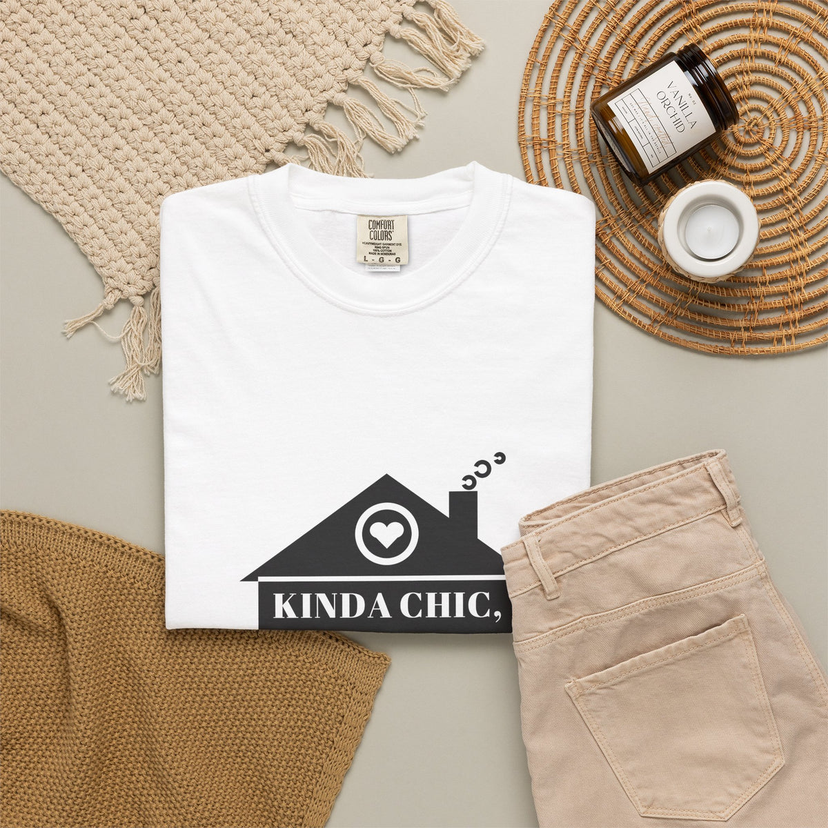 Kinda Chic Mostly Home Minimal Editorial Tee