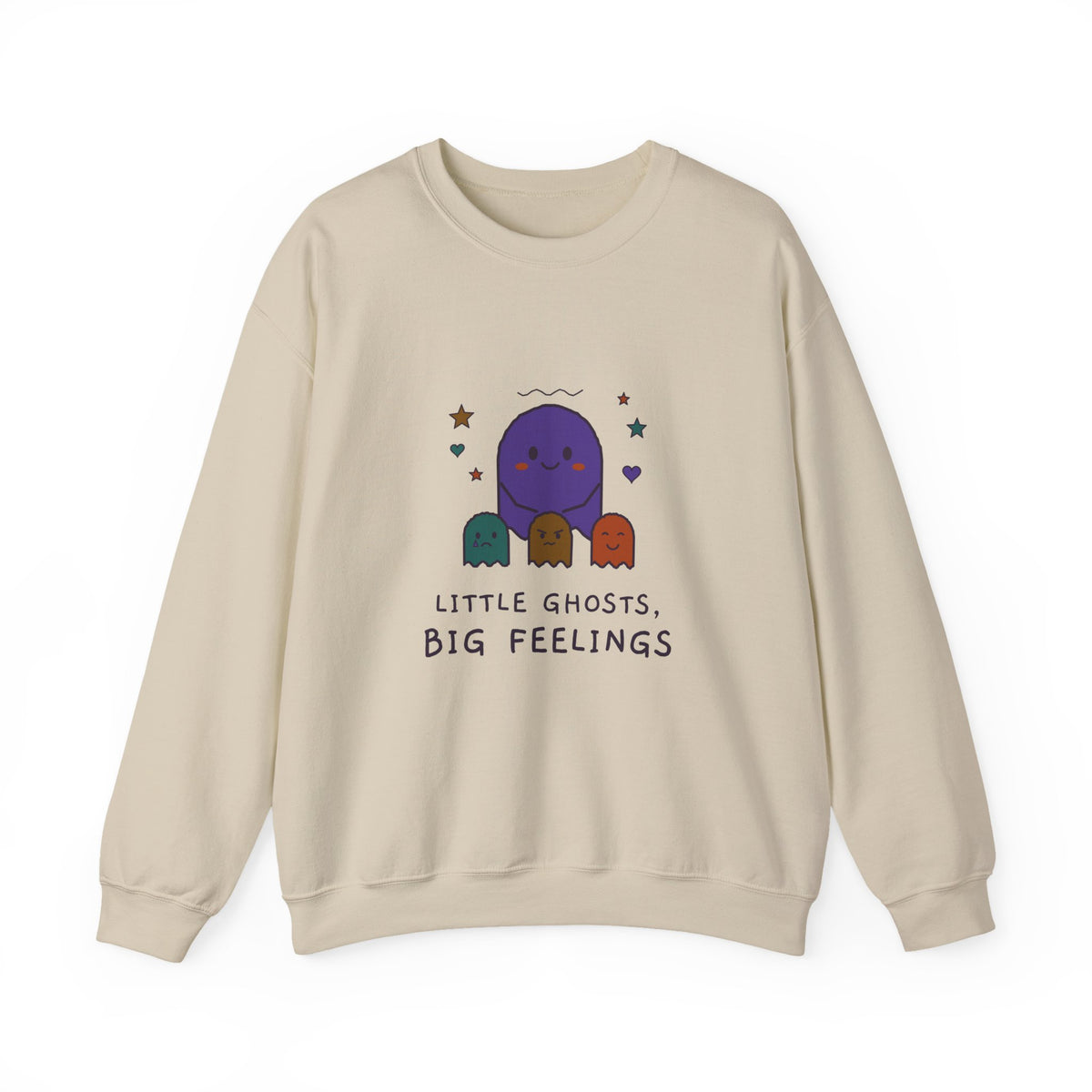 Little Ghosts Big Feelings Sweatshirt, Cute Halloween Teacher Crewneck, Spooky Cute Mom Sweatshirt, Ghost Doodle Fall Pullover