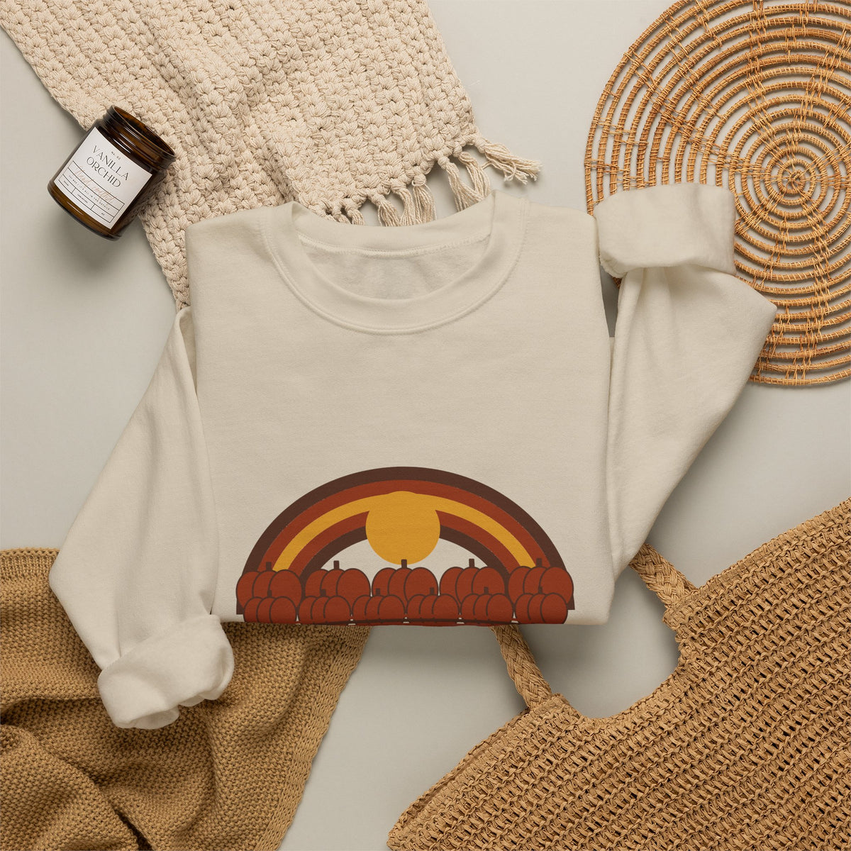 Patch Picking Season Retro 70s Pumpkin Patch Crewneck Gift for Her
