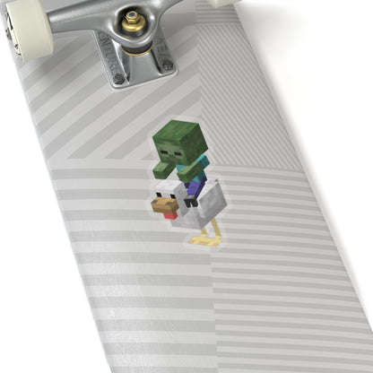 Minecraft Zombie On Chicken Funny Sticker