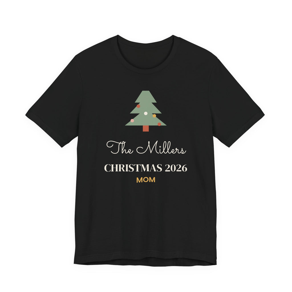 Personalized Family Name Tee, Matching Family Christmas Shirts
