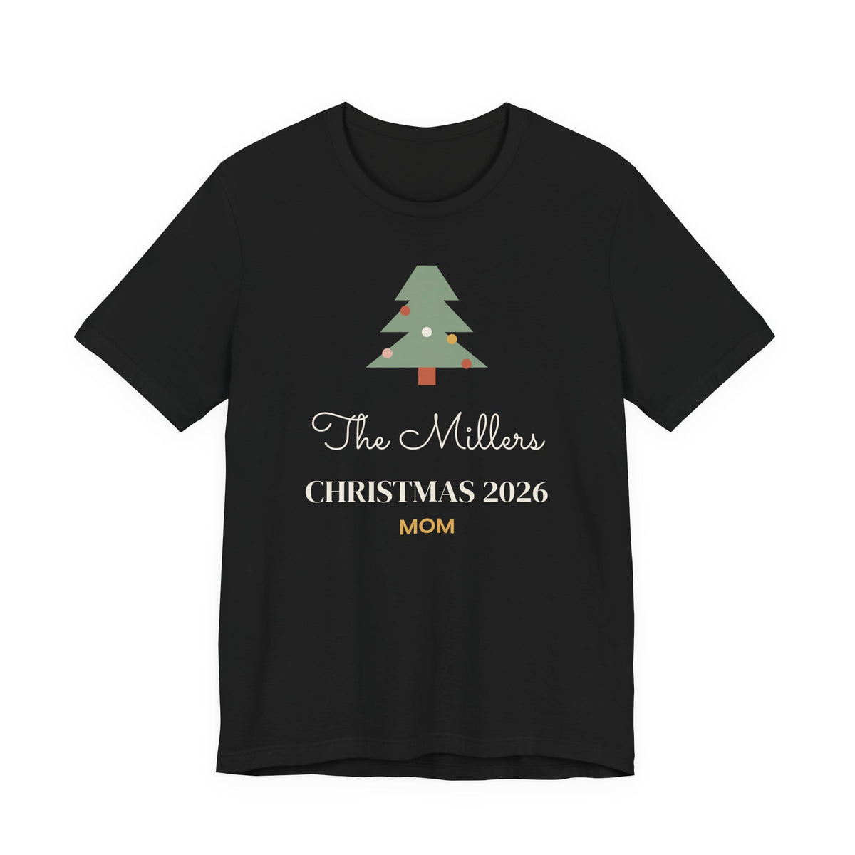Personalized Family Name Tee, Matching Family Christmas Shirts