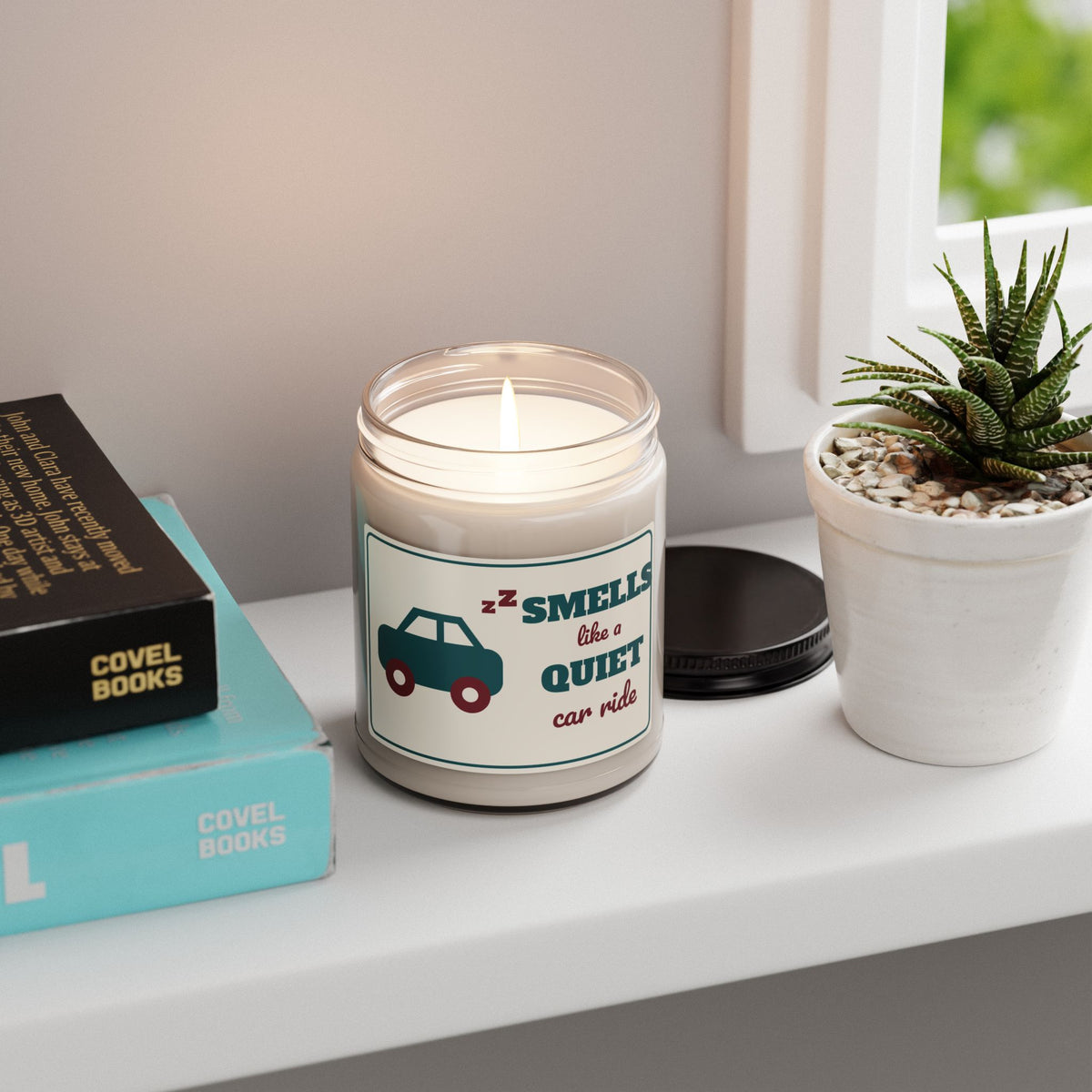 Funny Mom Candle, Smells Like a Quiet Car Ride Soy Candle 9oz, Mom Humor Gift, Mothers Day Gift for Her