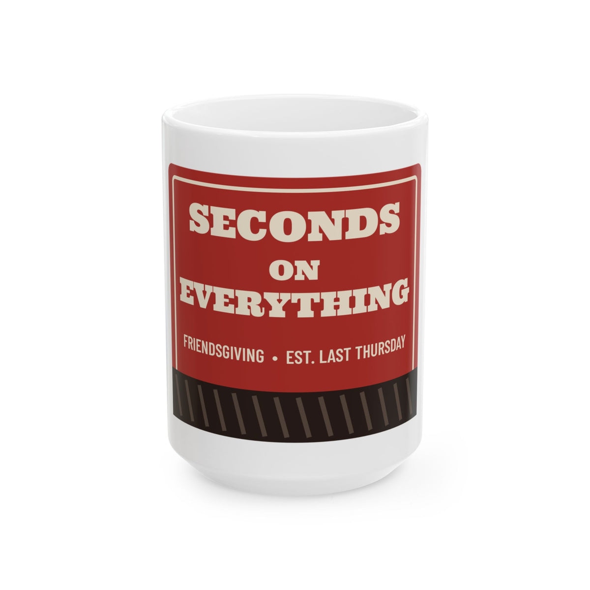 Seconds on Everything Vintage Matchbook Friendsgiving Mug