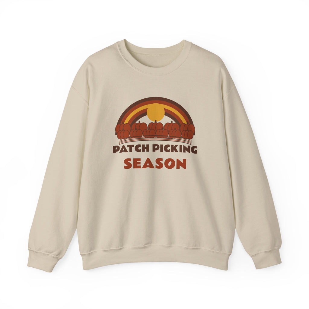 Patch Picking Season Retro 70s Pumpkin Patch Crewneck Gift for Her