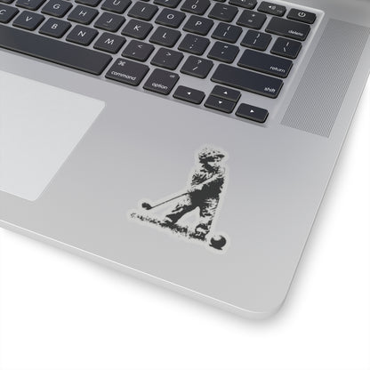 Kid Soldier Golfing Sticker
