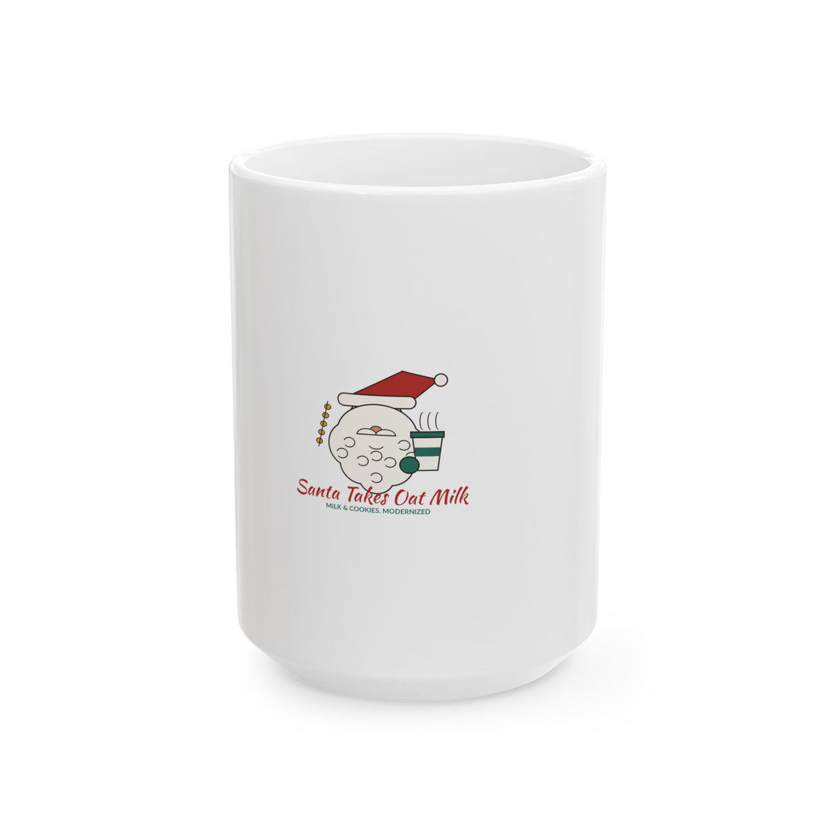 Santa Takes Oat Milk Vintage Storybook Santa Coffee Mug