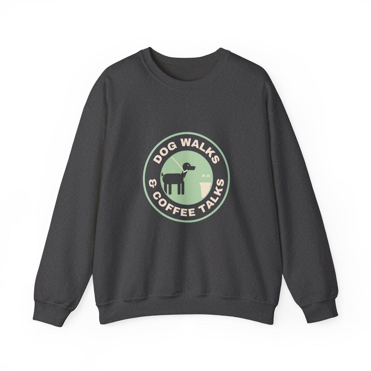 Dog Mom Sweatshirt, Dog Walks and Coffee Talks Crewneck, Paw Print Coffee Sweatshirt, Dog Lover Gift for Her, Fall Sweatshirt