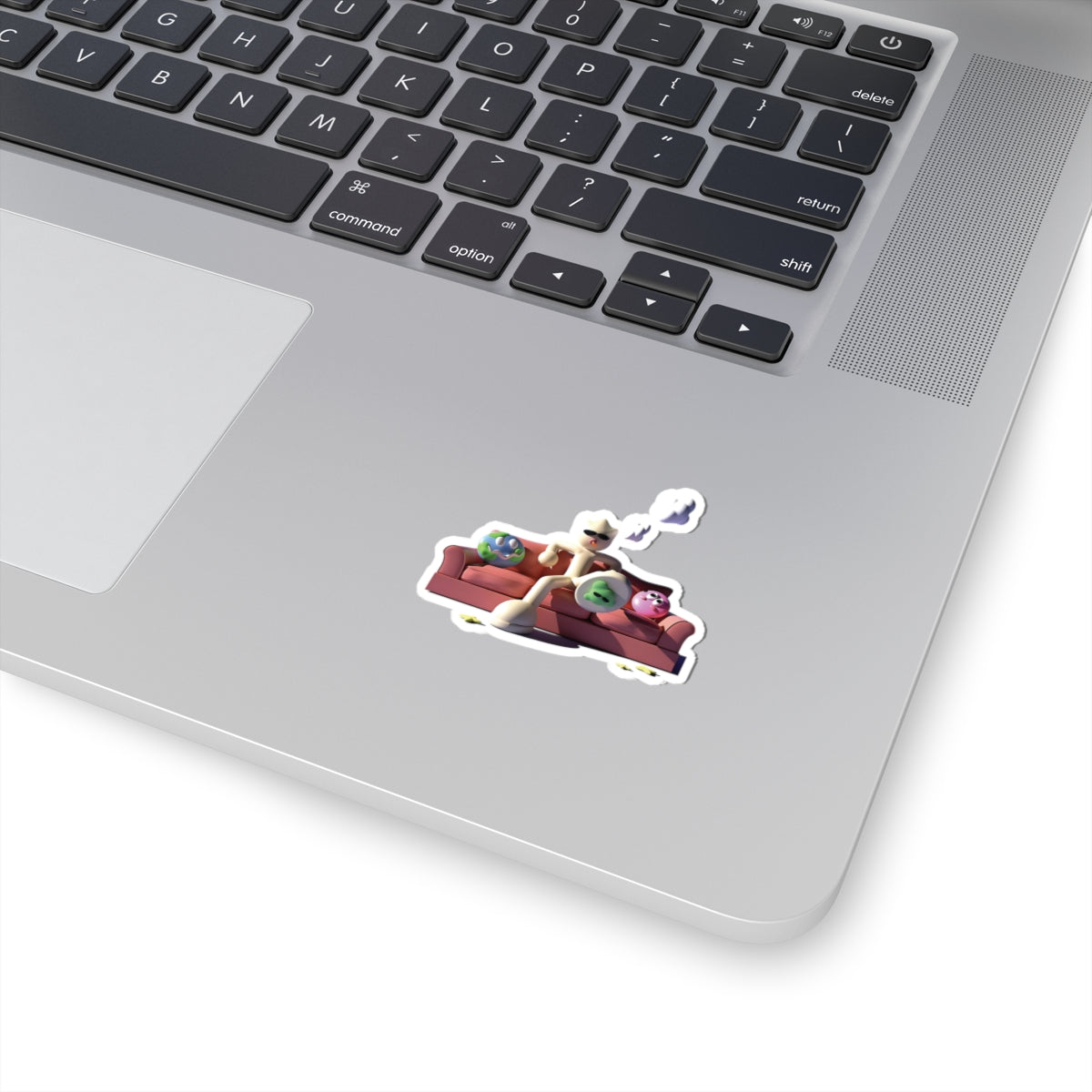 Clay Man On Couch Sticker