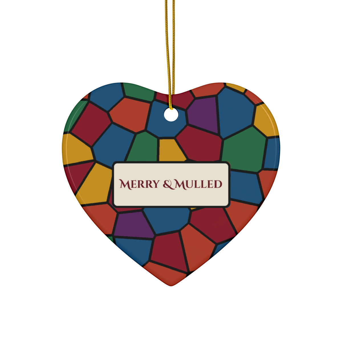Merry and Mulled Stained Glass Christmas Ornament