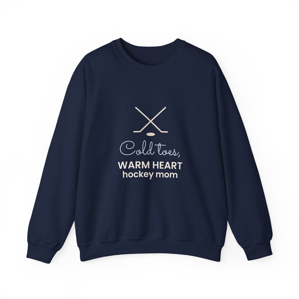 Hockey Mom Sweatshirt, Cold Toes Warm Heart Crewneck, Hockey Mom Gift, Ice Rink Sweatshirt for Women, Sports Mom Gift