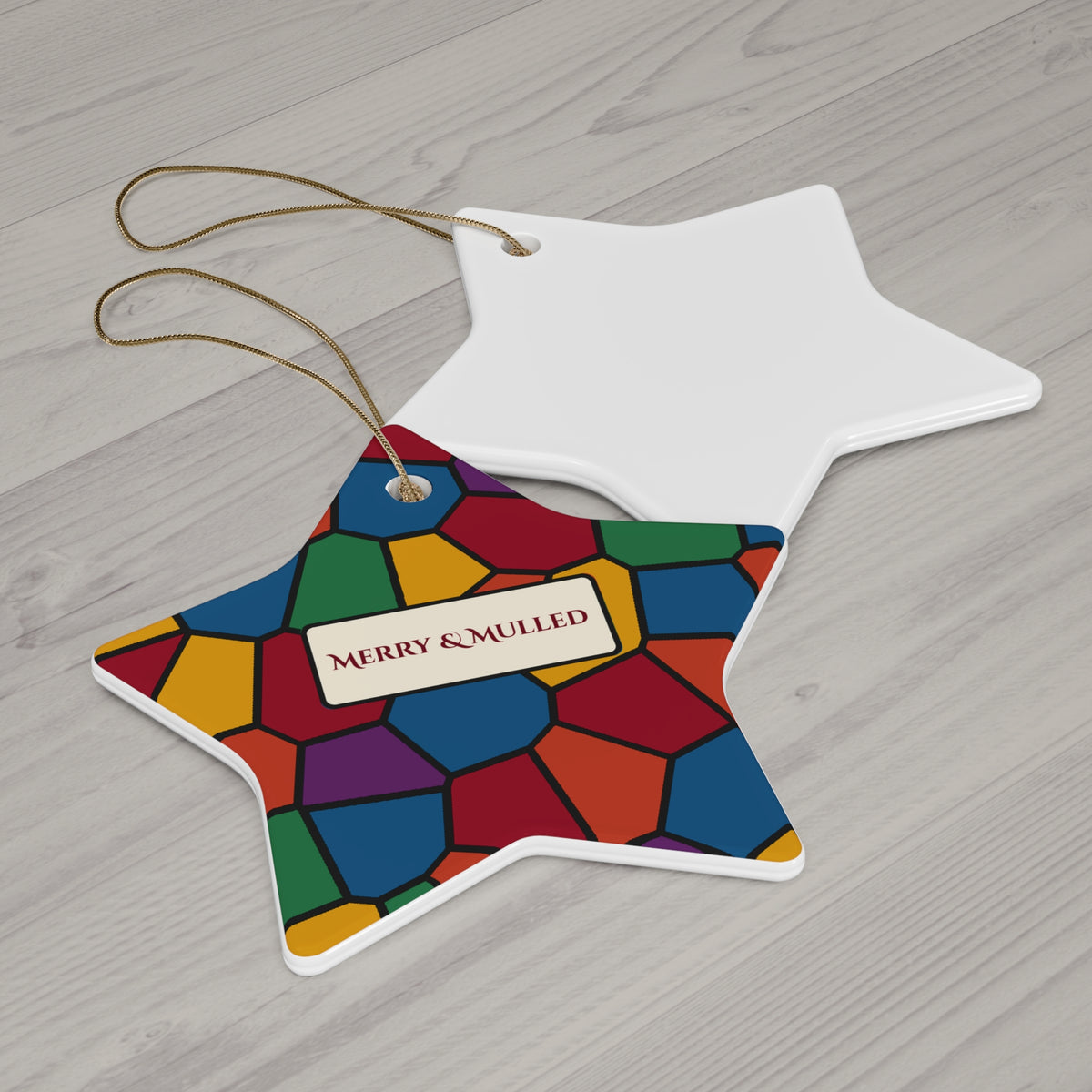 Merry and Mulled Stained Glass Christmas Ornament
